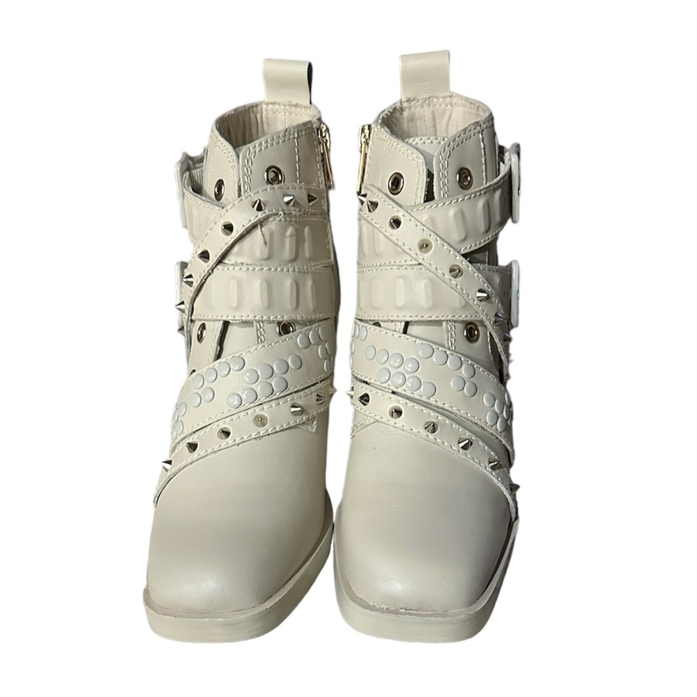 Like New Kelsi Dagger Beige High Heel Ankle Boots | Size 7 - Picture 2 of 8